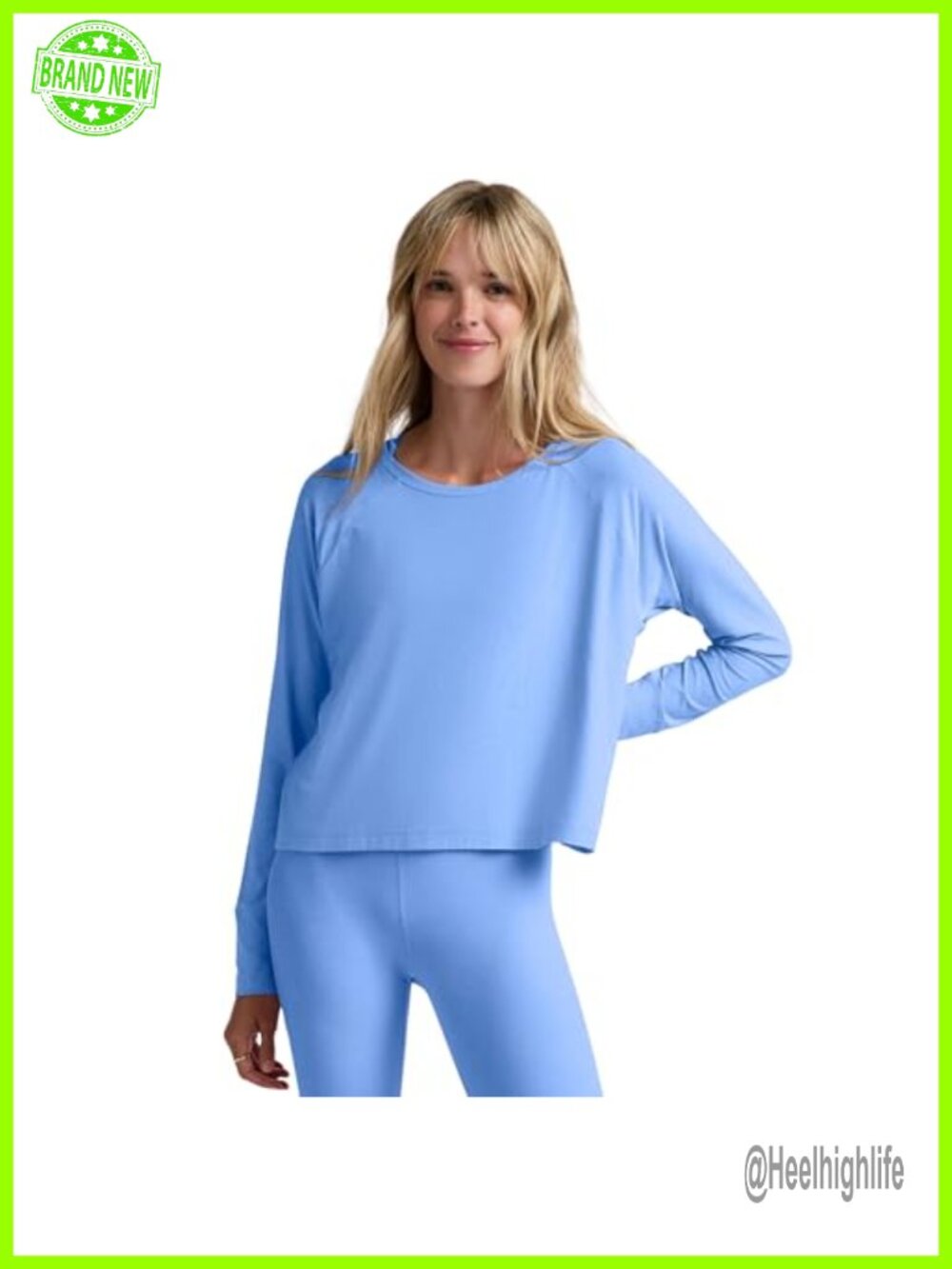 Featherweight Spacedye Long Sleeve Pullover Raglan Crew Neck Top